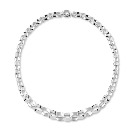 Halsband ovala ringar vitguld