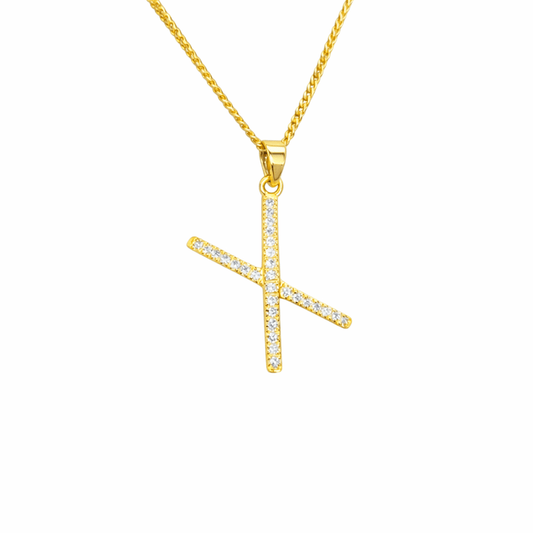 Halsband X förgyllt
