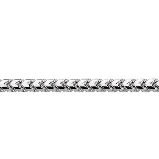 Halskedja Franco vitguld 18k