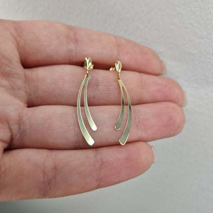 Hängande örhängen i 18k guld