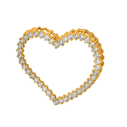 Hänge - Stort hjärta med kristaller