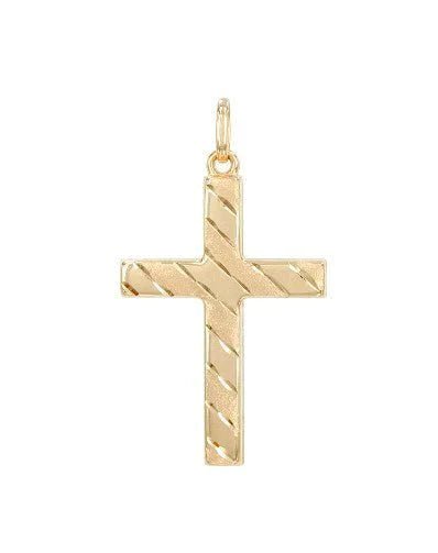 Hänge - Glittrigt kors i guld