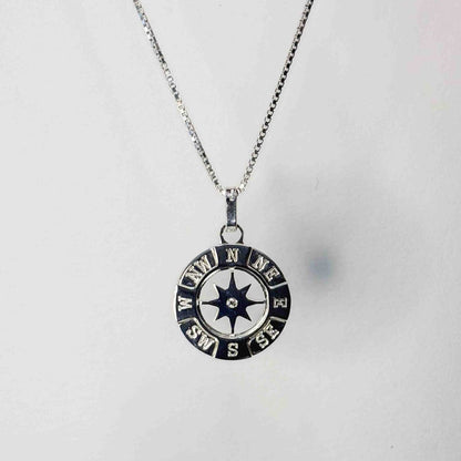 Hänge kompass med sten