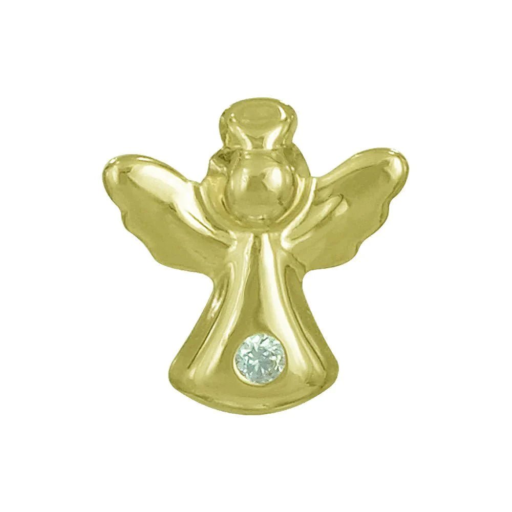 Hängsmycke ängel i guld med kristall
