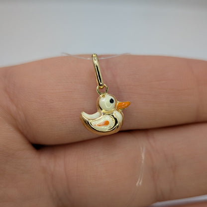 guld anka som hängsmycke