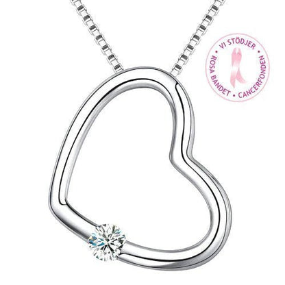 Hängsmycke hjärta med sten i silver