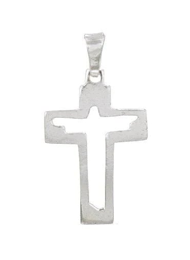 hängsmycke kors i äkta silver med jesus