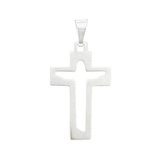 hängsmycke kors i äkta silver med jesus
