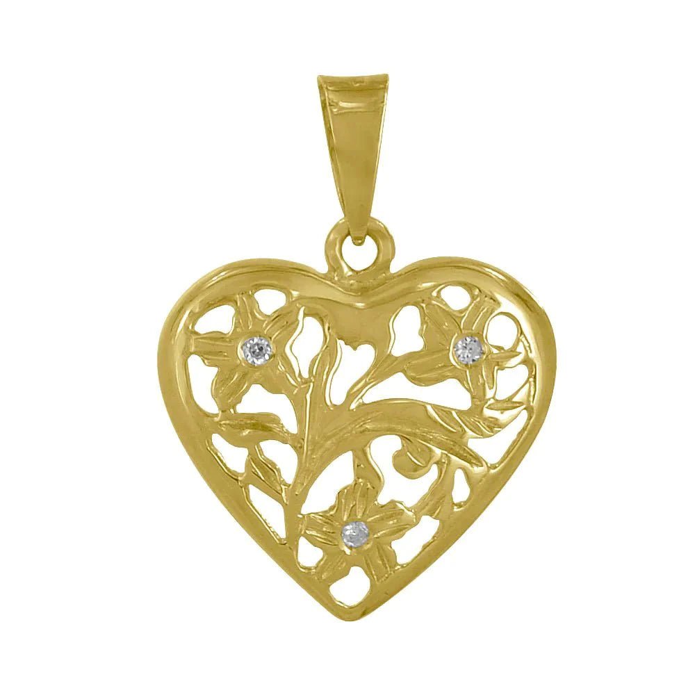 Hjärta genombrutet med diamanter