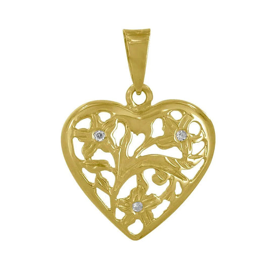 Hjärta genombrutet med diamanter