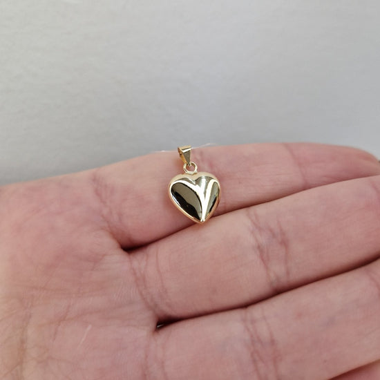 Hjärta massivt helt slät 18k guld
