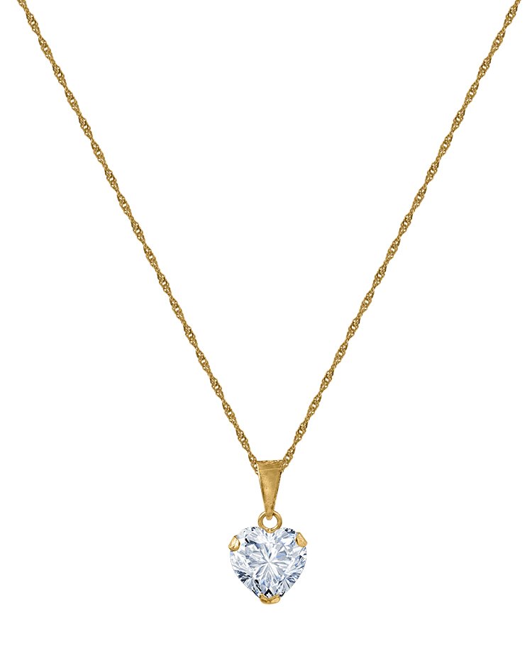 Hjärta med sten inklusive kedja