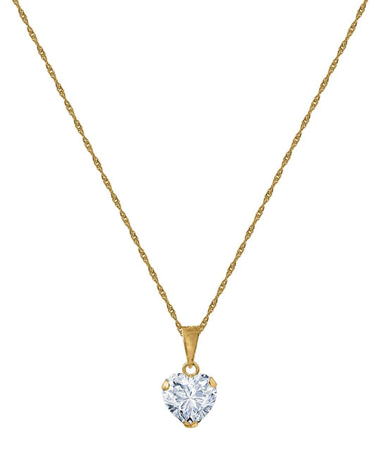 Hjärta med sten inklusive kedja