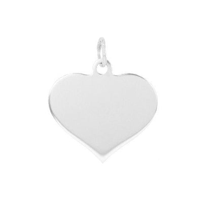 Hjärta platt vitguld