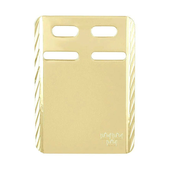 ID-Bricka facetterad guld 17x23mm