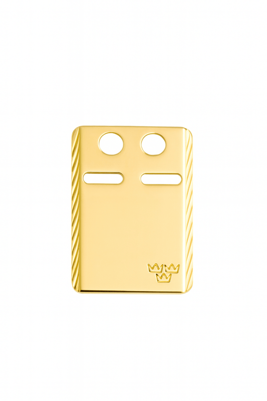 ID-Bricka facetterad 18k guld 17x23mm