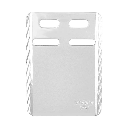 ID-Bricka silver facetterad 27x19mm