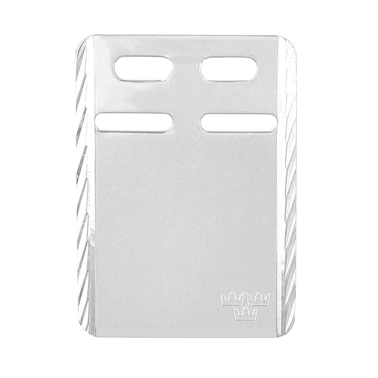 ID-Bricka silver facetterad 27x19mm