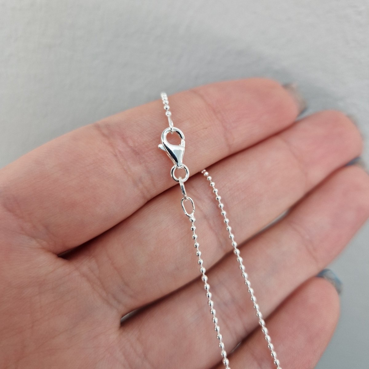 Kullänk i silver 1,25mm 70cm