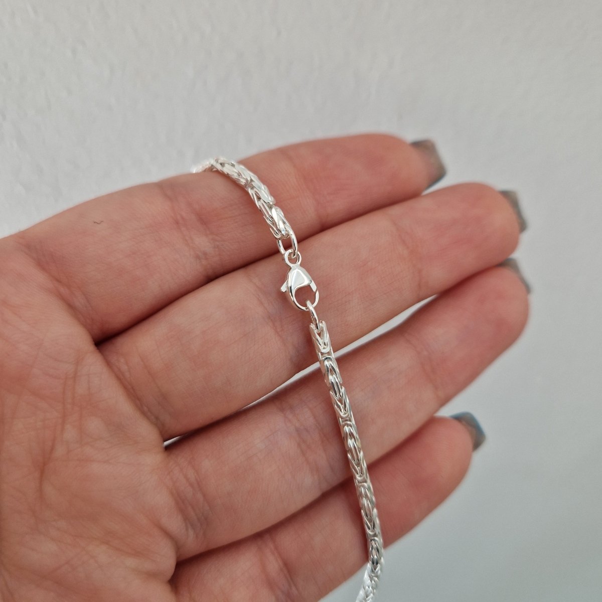 Rund kejsarlänk i äkta silver 