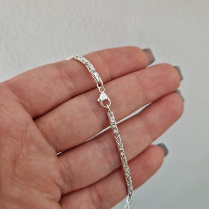 Rund kejsarlänk i äkta silver 