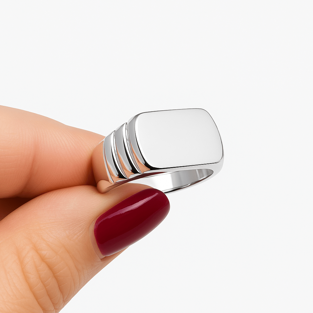 Klackring i äkta silver