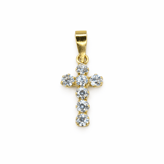 Kors 18k guld med cubic zirkonia kristaller