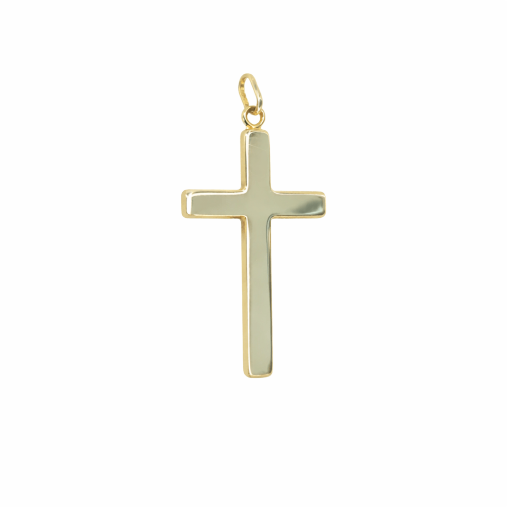 Kors 18k guld slät mjuka kanter