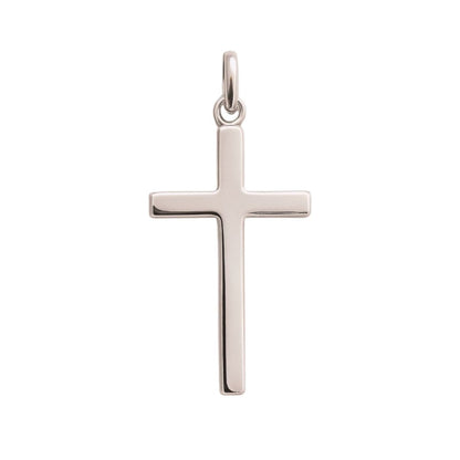 Kors 18k Vitguld - Slät
