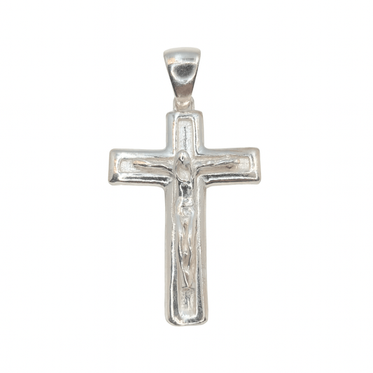 Silver kors med Jesus, vintage design