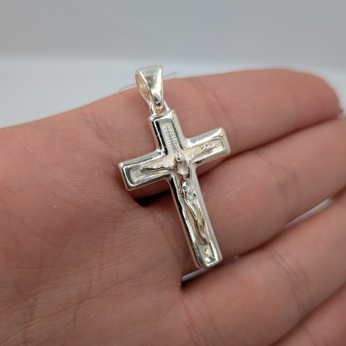 Kors Isa med Jesus silver 925