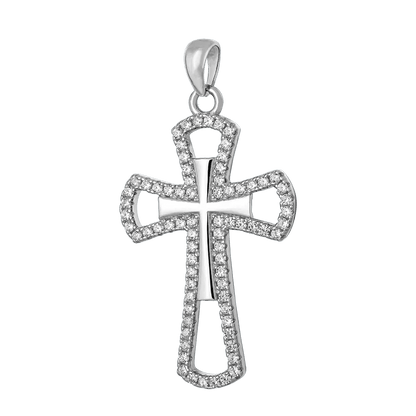 Kors med fin design i äkta silver