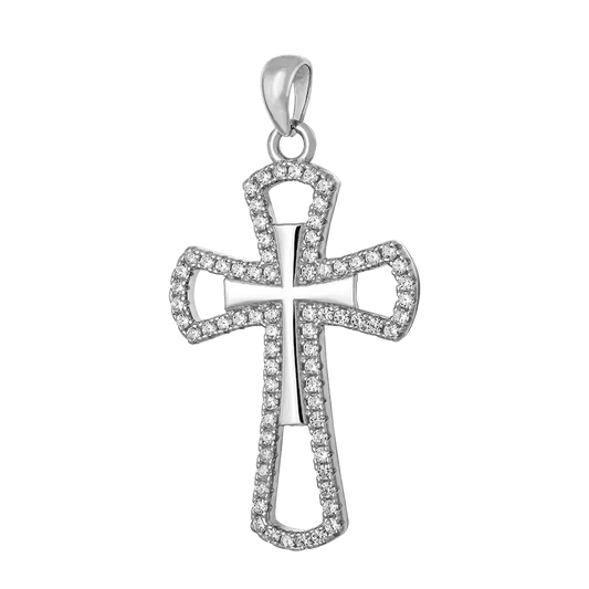 Kors med fin design i äkta silver