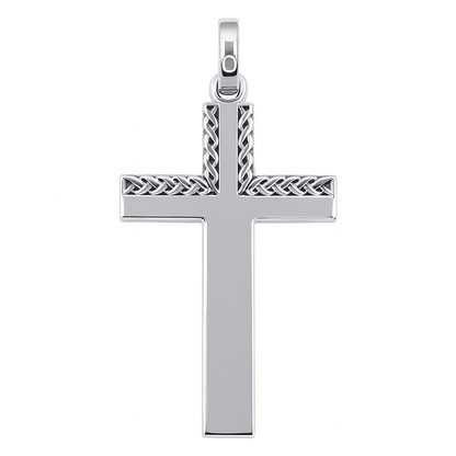 Kors med celtic mönster silver