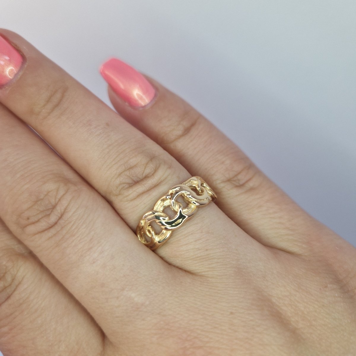 Kraftig Bismarck ring 18k