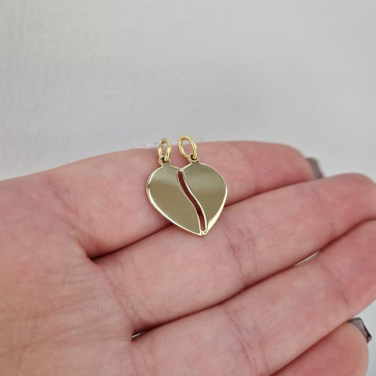 Kraftigt bryt hjärta 18k guld