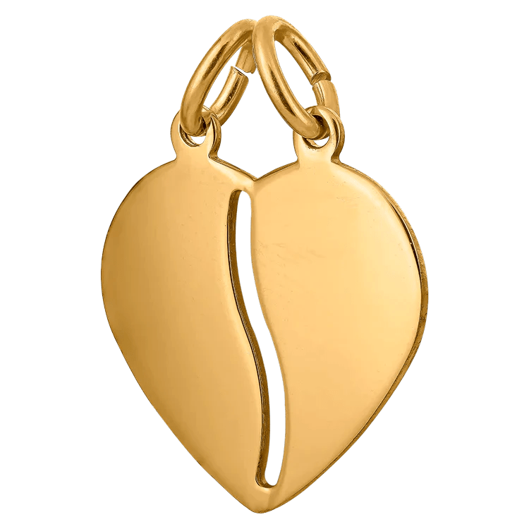 Kraftigt bryt hjärta 18k guld