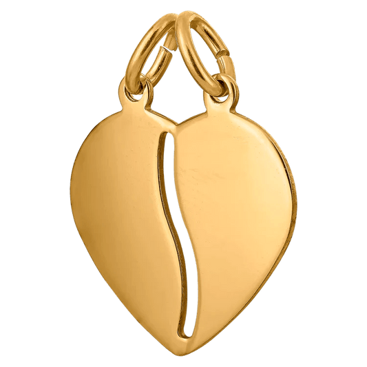 Kraftigt bryt hjärta 18k guld