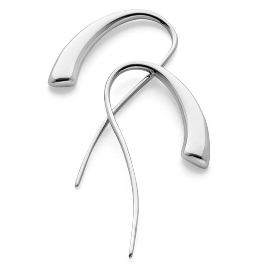 Krok silver örhängen 18k vitgulds pläterade