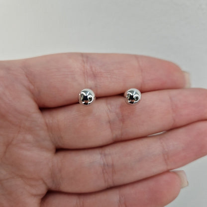 Kulörhängen 18k vitguld 6mm