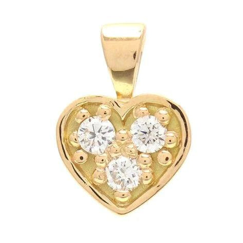 Litet hjärta med diamanter