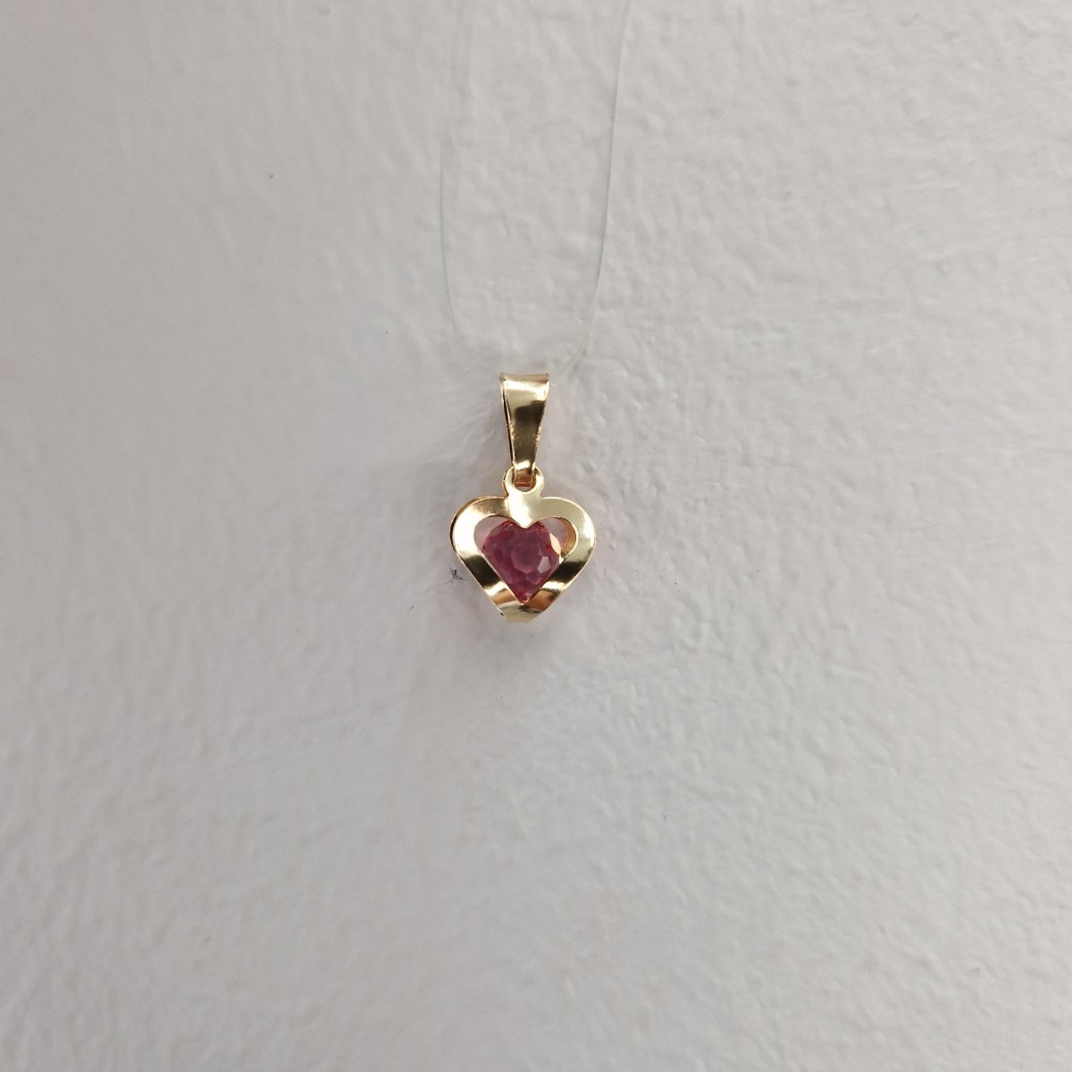 Månadshjärta 18k guld facetterade stenar