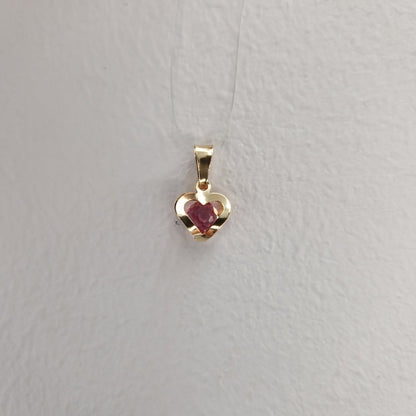 Månadshjärta 18k guld facetterade stenar