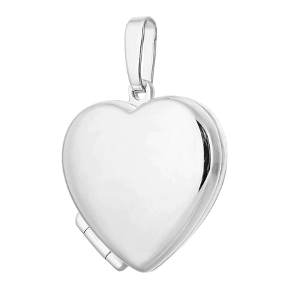 Medaljong hjärta i äkta silver