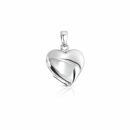 Medaljong hjärta silver