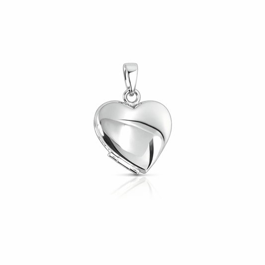 Medaljong hjärta silver