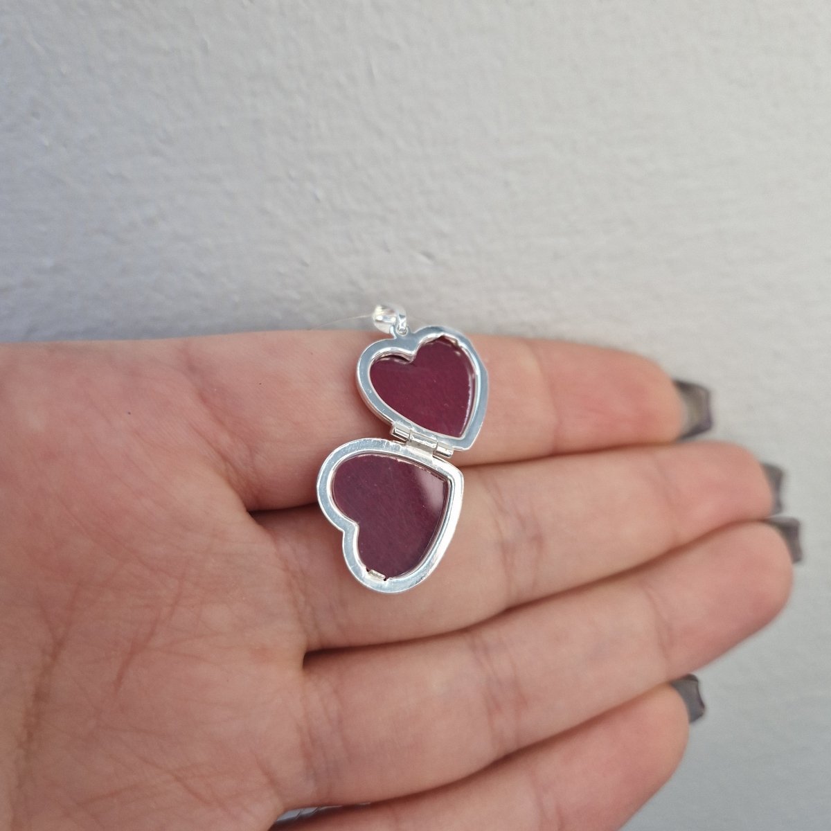 Medaljong hjärta silver