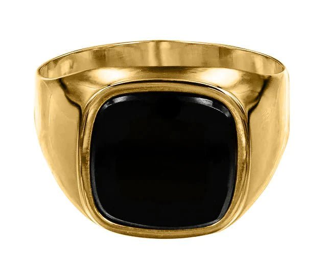 Mjuk rundad klackring med onyx