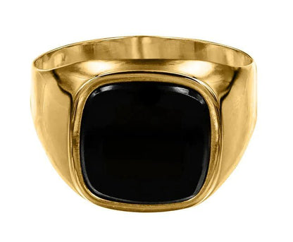 Mjuk rundad klackring med onyx