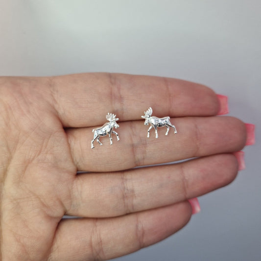 Örhängen älg i äkta silver